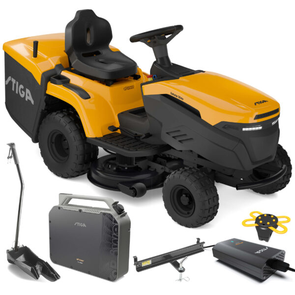 STIGA Traktor akumulatorowy Estate 384e - zestaw z akumulatorem 40 Ah