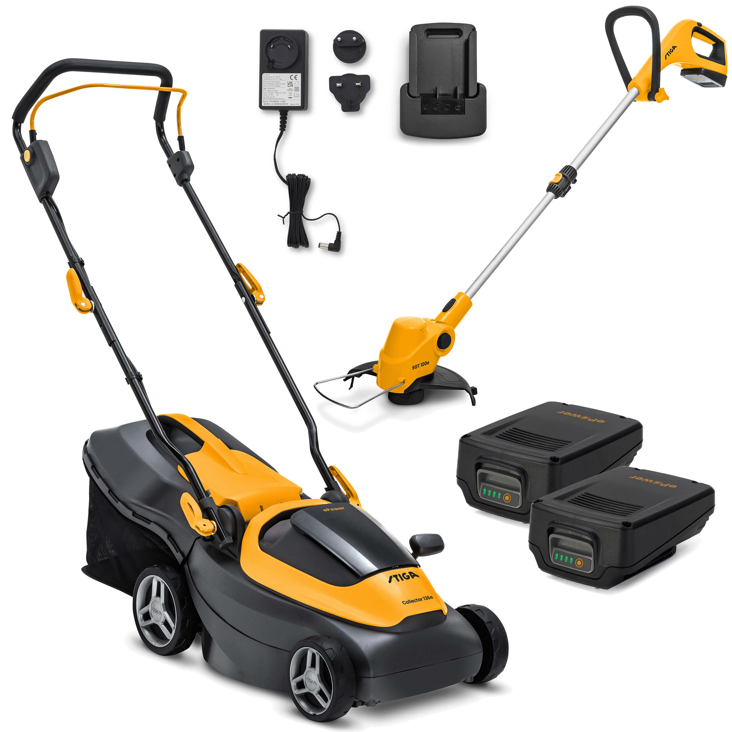 STIGA Kosiarka Akumulatorowa Collector 136e + Podkaszarka GT 100e STIGA Kosiarka Akumulatorowa Collector 136e + Podkaszarka GT 100e