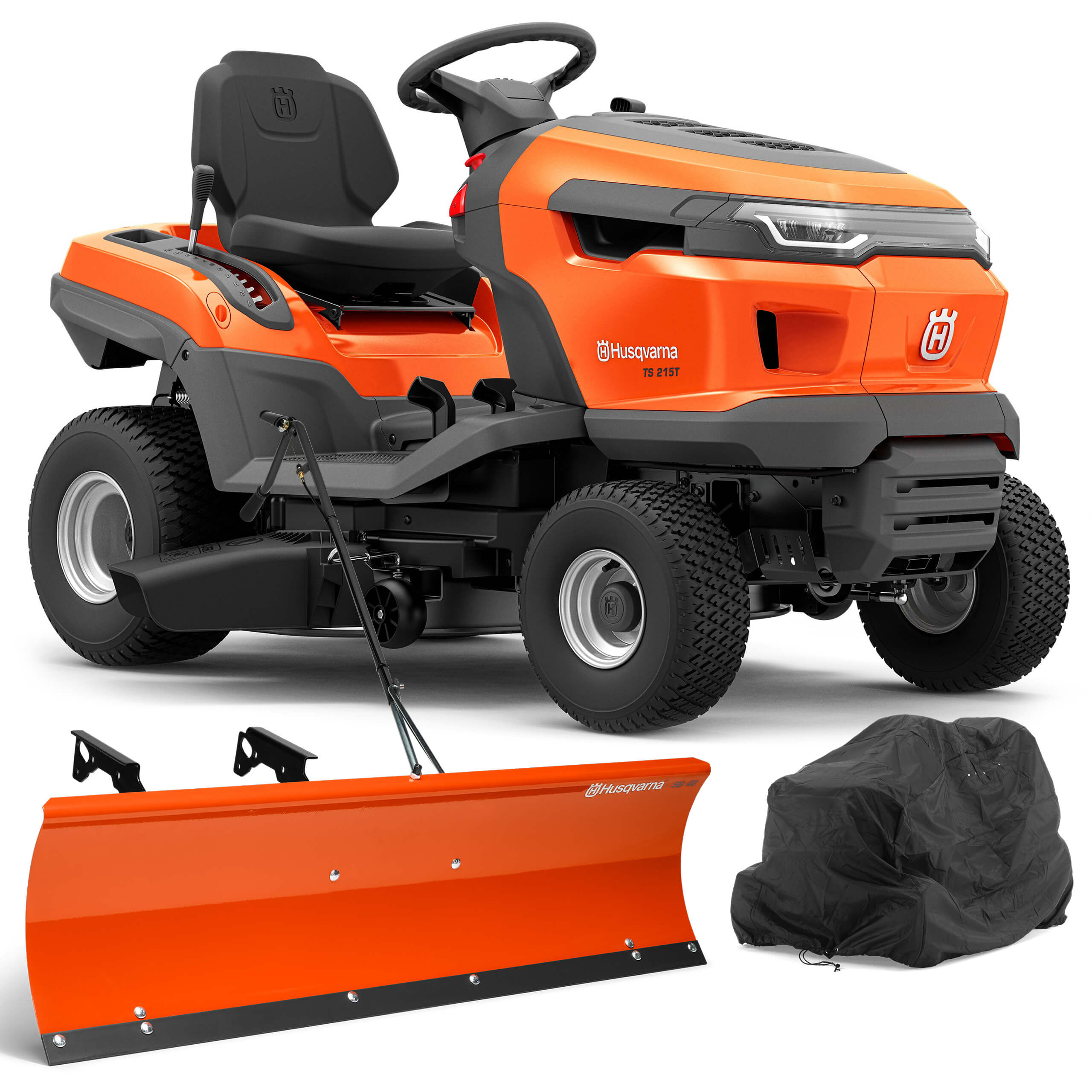 Husqvarna Traktor ogrodowy TS 215T - Zestaw promocyjny z lemieszem i pokrowcem Husqvarna Traktor ogrodowy TS 215T - Zestaw promocyjny z lemieszem i pokrowcem