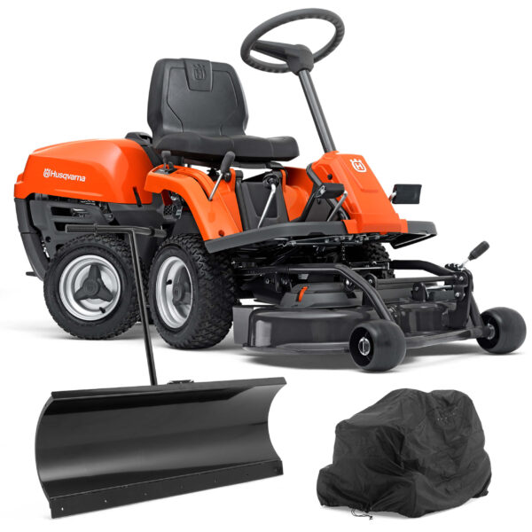 Husqvarna Traktor Rider R 112C5 – Zestaw promocyjny z lemieszem i pokrowcem